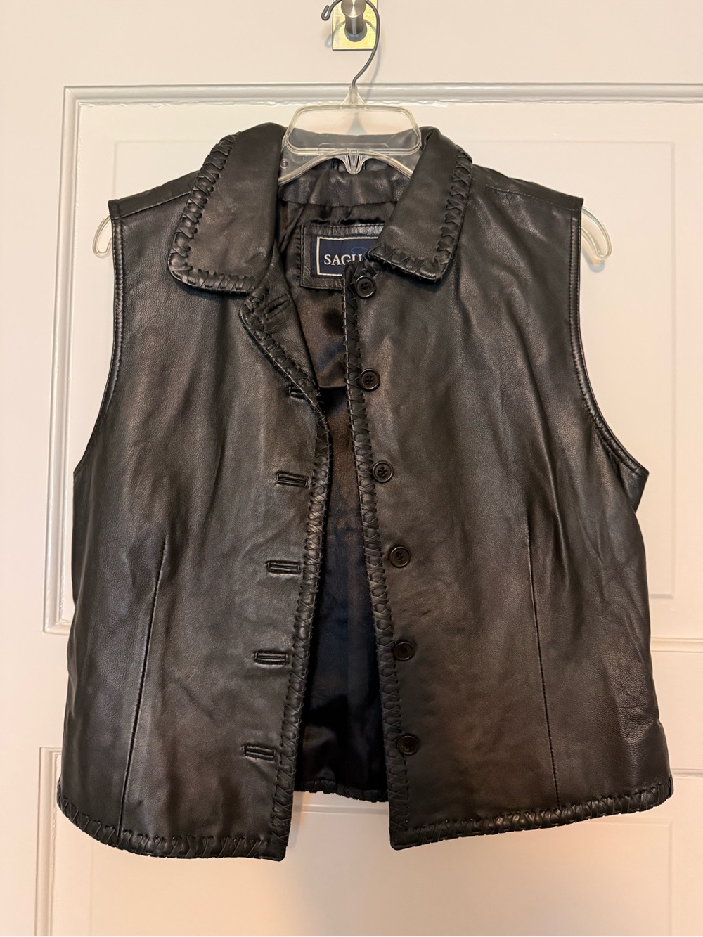 Saguaro Black Leather Vest